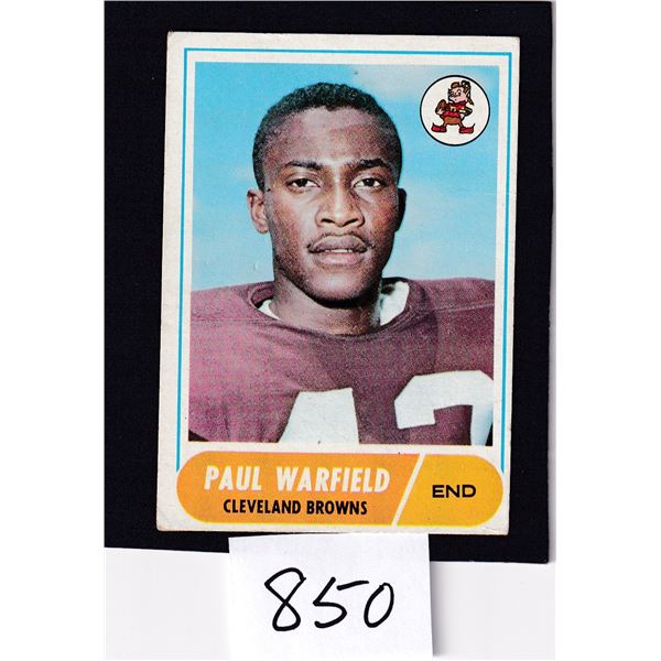 1968 Topps NFL Paul Warfield card