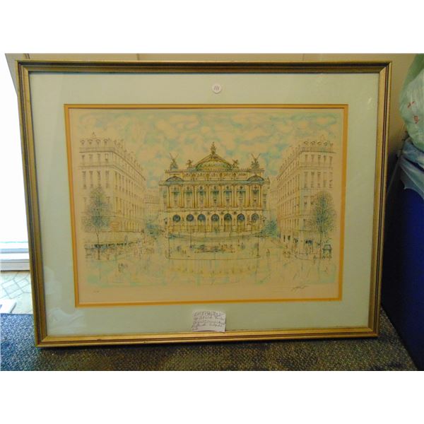 873 25 ¾” BY 31” ARTIST PROOF SIGNED( E A ) RUFLEWSKI LITHOGRAGH PARIS OPEN