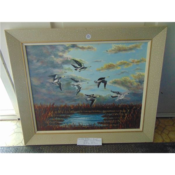 874 R MOGENSON OIL PAINTING 16 BY 20 CANVAS FRAMED