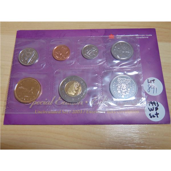 891 1993 WP PROOF LIKE COIN SET