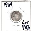 Image 2 : 903 LOW MINTAGE 1904 10 CENT PIECE