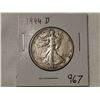 Image 1 : 1944D Silver half dollar, walking liberty