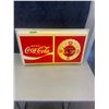 Image 1 : Coca-Cola clock - 28" X 16" working has plastic damage at back