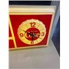 Image 2 : Coca-Cola clock - 28" X 16" working has plastic damage at back