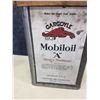 Image 2 : Gargoyle Mobil oil A tin & partial crate 14" H X 9.5" X 9.5"