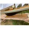 Image 3 : Wooden sail boat 67" long total height 70" to top of sail. Well crafted