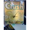 Image 1 : Orange Crush clock, working. Has some cracks on plastic 23" X 26"