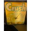 Image 4 : Orange Crush clock, working. Has some cracks on plastic 23" X 26"