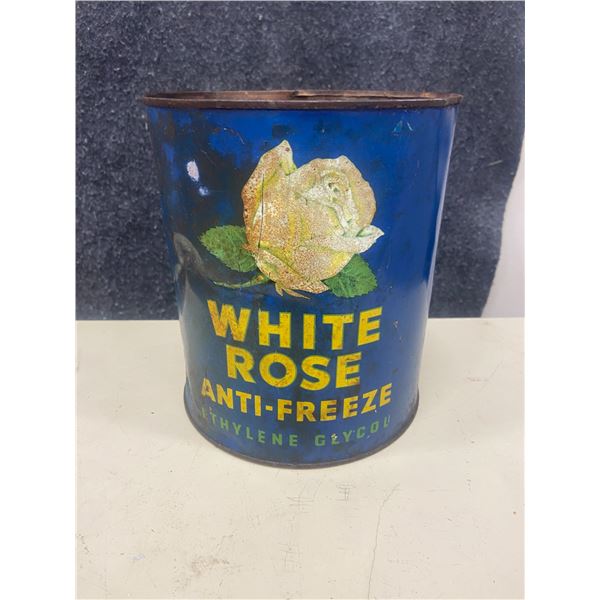 White Rose anti freeze tin, 1 gallon