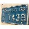 Image 2 : 1953 BC trailer license plate