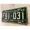 Image 2 : 1956 Saskatchewan license plate