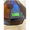 Image 2 : Stainglass hanging lamp shade 18" across no cracks - real glass Stain Glass