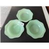 Image 1 : PYREX GREEN SPRAYWARE OCTAGONAL DESSERT DISHES