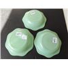 Image 2 : PYREX GREEN SPRAYWARE OCTAGONAL DESSERT DISHES