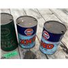 Image 3 : 5 collectible oil tins 3 Esso 2 Gulf