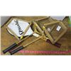 Image 1 : Early 1960's Tennis Racket and 2 old Badminton Rackets