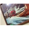 Image 2 : RCMP Print by A. Friberg - 24x19", Canoe and First Nations Man