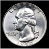 Image 2 : 1940-p Washington Quarter 25c Grades Choice Unc