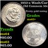 Image 1 : 1952-s Wash/Car Old Commem Half Dollar 50c Grades Select+ Unc