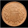 Image 2 : 1866 Two Cent Piece 2c Grades xf+