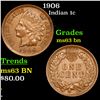Image 1 : 1906 Indian Cent 1c Grades Select Unc BN