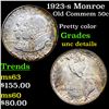 Image 1 : 1923-s Monroe Old Commem Half Dollar 50c Grades Unc Details