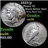 1935-p Peace Dollar $1 Grades Choice AU/BU Slider