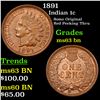 Image 1 : 1891 Indian Cent 1c Grades Select Unc BN