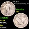Image 1 : 1918-s Standing Liberty Quarter 25c Grades f+