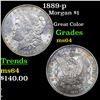 Image 1 : 1889-p Morgan Dollar $1 Grades Choice Unc