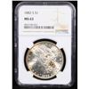Image 2 : NGC 1882-s Morgan Dollar $1 Graded ms63 By NGC
