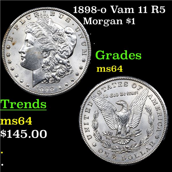 1898-o Vam 11 R5 Morgan Dollar $1 Grades Choice Unc