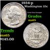 Image 1 : 1934-p Washington Quarter 25c Grades GEM Unc