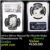 Image 1 : Proof NGC 1972-s Silver Signed By Charlie Duke Eisenhower Dollar $1 Graded pr68 cam By NGC