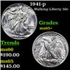 Image 1 : 1941-p Walking Liberty Half Dollar 50c Grades GEM+ Unc