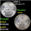 Image 1 : 1881-s Morgan Dollar $1 Grades Choice Unc