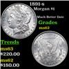 Image 1 : 1891-s Morgan Dollar $1 Grades Select Unc