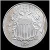 Image 2 : 1867 No Rays Shield Nickel 5c Grades Select Unc