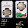 Image 1 : NGC 1886-p Morgan Dollar $1 Graded ms64 By NGC