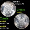 Image 1 : 1882-s Morgan Dollar $1 Grades GEM+ Unc