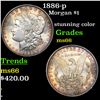 Image 1 : 1886-p Morgan Dollar $1 Grades GEM+ Unc