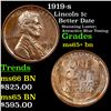 Image 1 : 1919-s Lincoln Cent 1c Grades GEM+ Unc BN