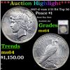 ***Auction Highlight*** 1927-d vam 2 I3 R4 Top 50 Peace Dollar $1 Graded ms64 By SEGS (fc)