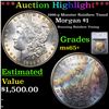 ***Auction Highlight*** 1896-p Monster Rainbow Toned Morgan Dollar $1 Graded ms65+ By SEGS (fc)