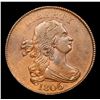 Image 2 : ***Auction Highlight*** 1806 C-3 Draped Bust Half Cent 1/2c Graded ms62 bn By SEGS (fc)