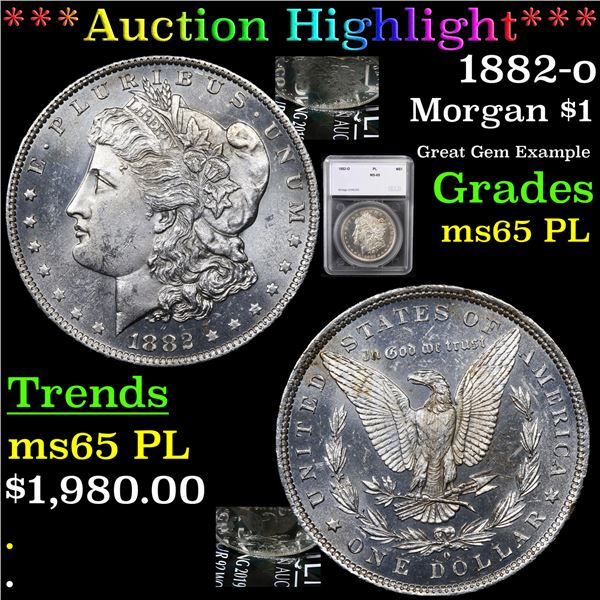***Auction Highlight*** 1882-o Morgan Dollar $1 Graded ms65 PL By SEGS (fc)