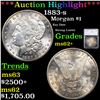 ***Auction Highlight*** 1883-s Morgan Dollar $1 Graded ms62+ By SEGS (fc)