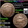 ***Auction Highlight*** 1787 New Jersey Maris 31-L R-3 Colonial Cent 1c Graded xf40 By SEGS (fc)