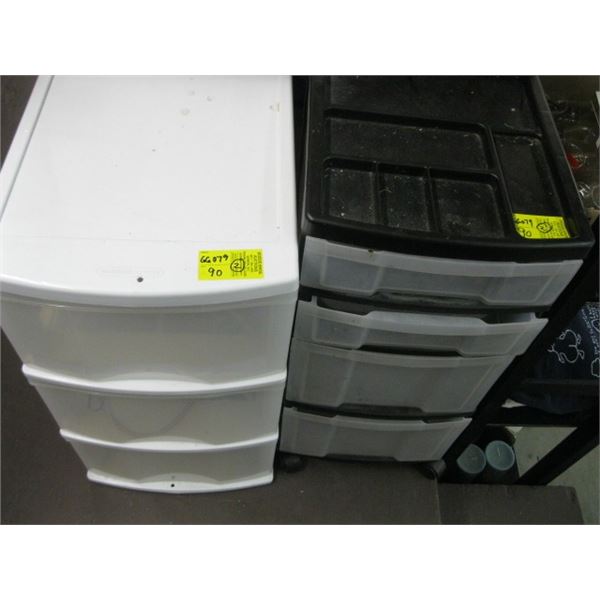 2 PLASTIC STORAGE UNITS