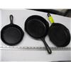 Image 1 : THREE CAST IRON FRY PANS